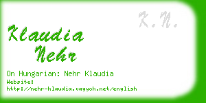 klaudia nehr business card